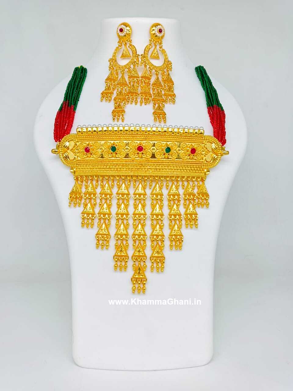 Rajputi Aad Necklace with earrings