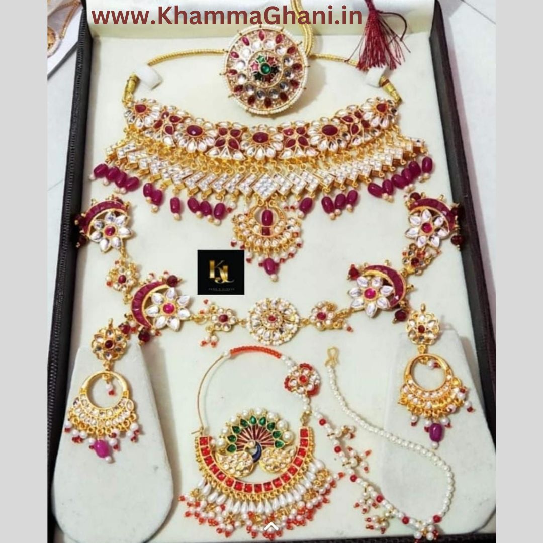 Bridal Jewellery Set for Rani Pink Lehenga