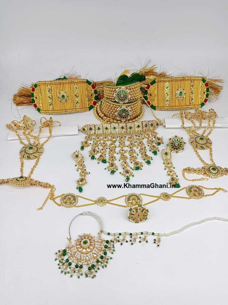 Indian Choker Necklace Set With Rajputi Nath