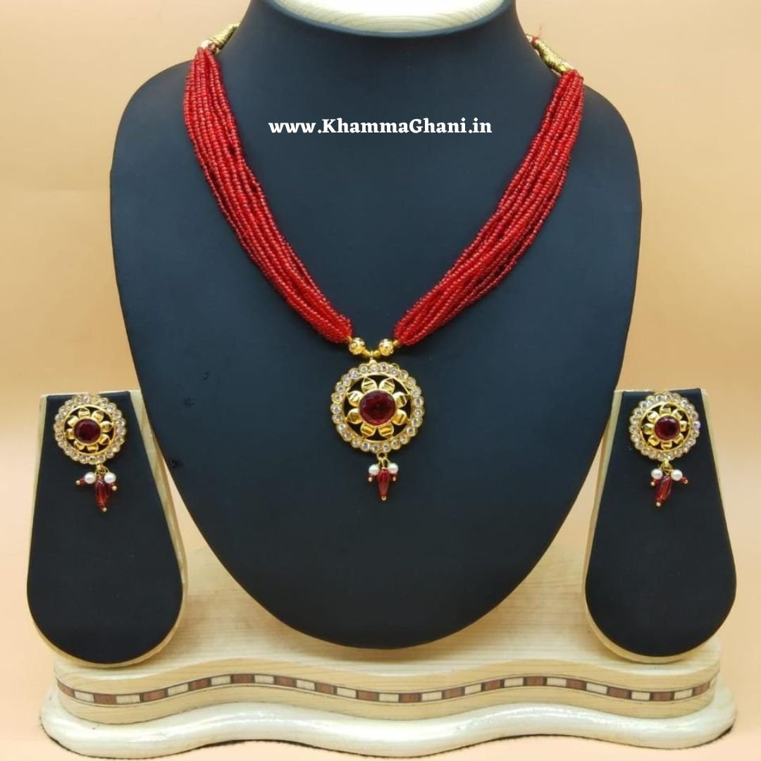 Red Moti Neckset