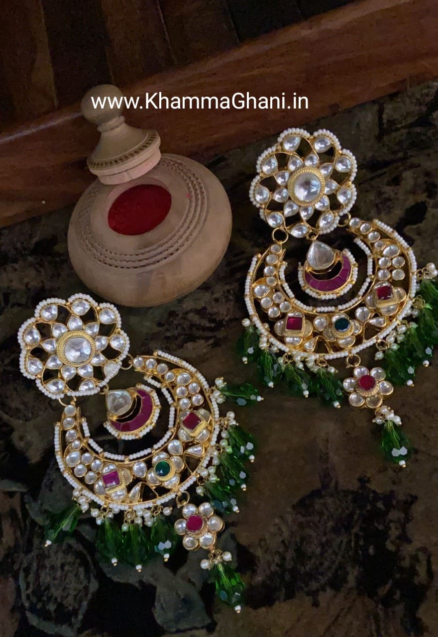 ahmedabadi kundan jadau-earrings